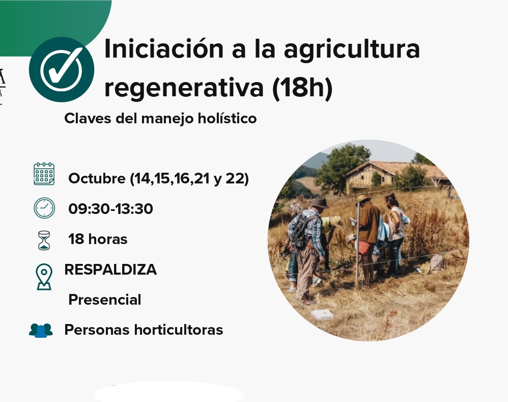 Oferta formativa: "Iniciación a la agricultura regenerativa"